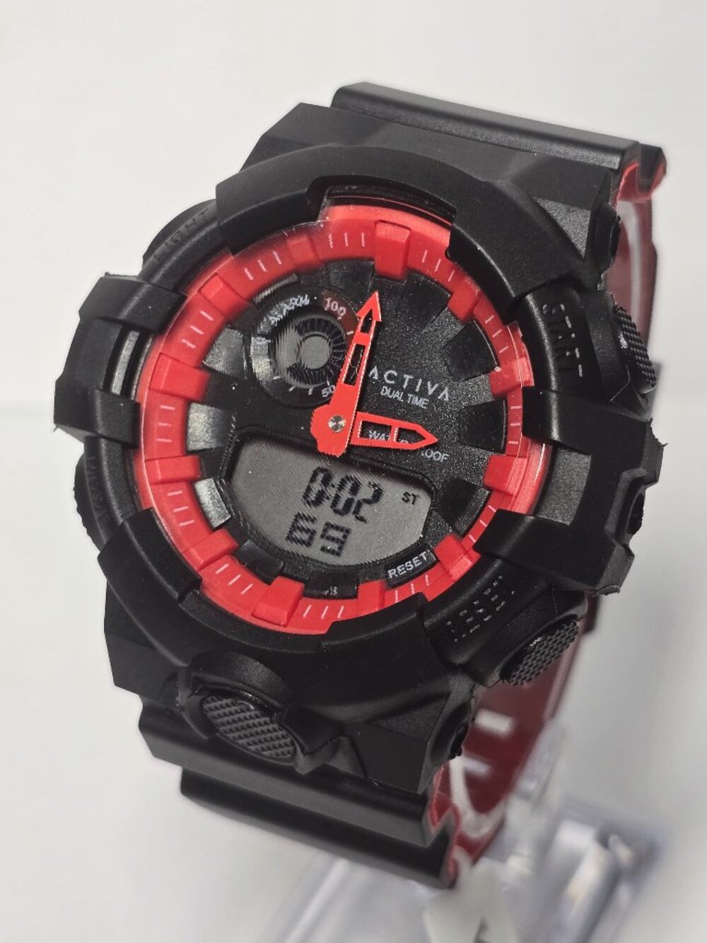 Activa X Invicta Digital Unisex Watch - 56mm, Red, Black (ACW530-001)